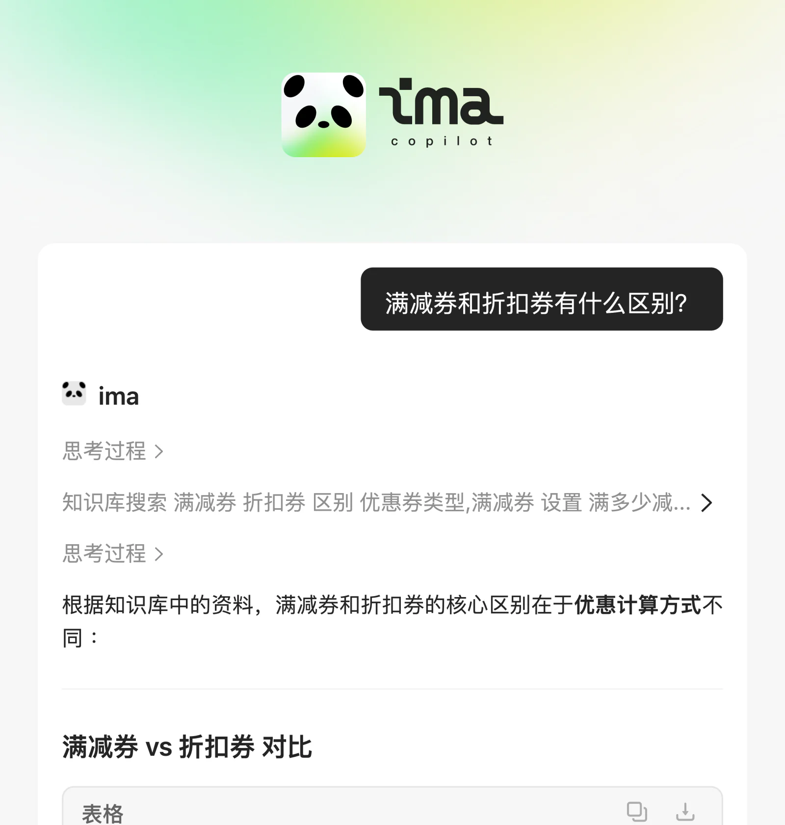 继续询问满减券与折扣券的区别，逐步弄清功能用途和条件。
